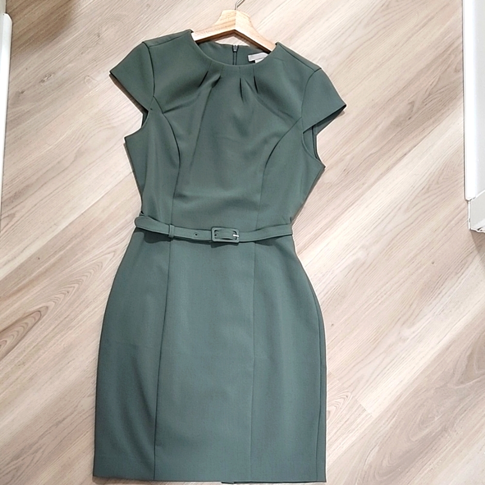 H&M Jade Green Shift Dress - Size Small